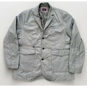 Untuckit Caladoc Jacket Men M Gray Sports Coat Blazer Button Zip Water Resistant